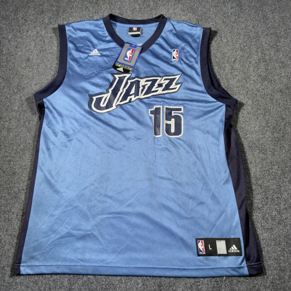 Utah Jazz Matt Harpring Signed Adidas Jersey Mens Large Blue Autographed